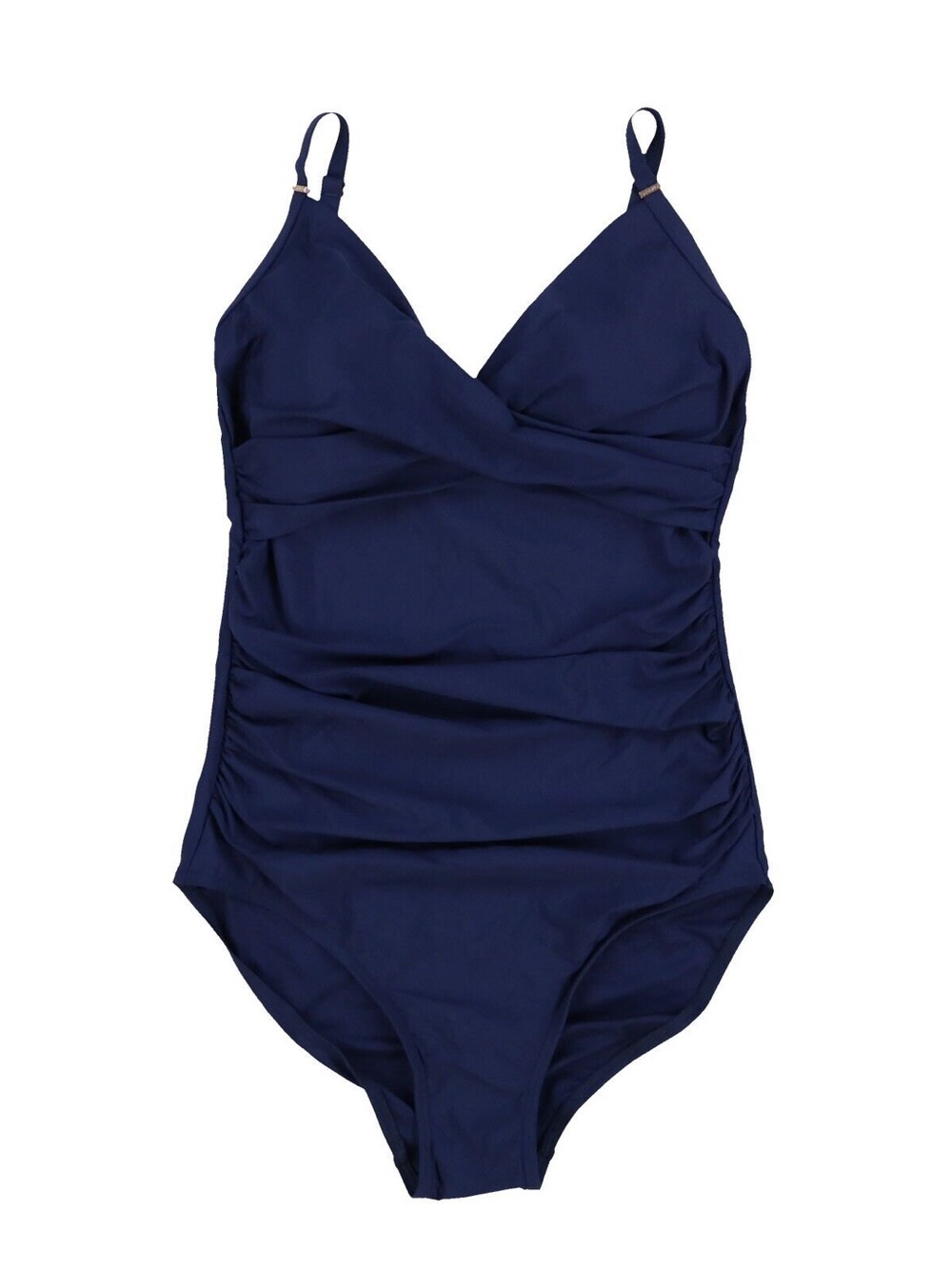 Calvin Klein Navy One-Piece Ruched Swimsuit